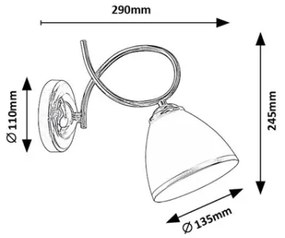 Brilagi - Nástenné svietidlo FRED 1xE27/60W/230V lesklý chróm