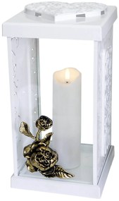 Biely kahanec na hrob 31cm