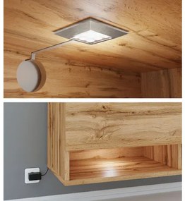 Závesná TV skrinka Adenuk 140 MDF (biela + biela vlna) (s LED RGB osvetlením). Vlastná spoľahlivá doprava až k Vám domov. 1106327