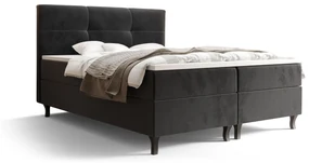 Manželská posteľ  Boxspring 180 cm Lumba (čierna) (s matracom a úložným priestorom). Vlastná spoľahlivá doprava až k Vám domov. 1046685