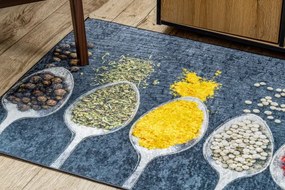 Protišmykový koberec / behúň ANDRE 42760 sivý / zelený