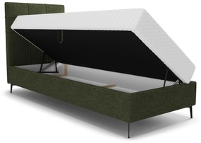 Jednolôžková posteľ 90 cm Infernus Bonell (tmavozelená) (s roštom, bez úl. priestoru). Vlastná spoľahlivá doprava až k Vám domov. 1082269