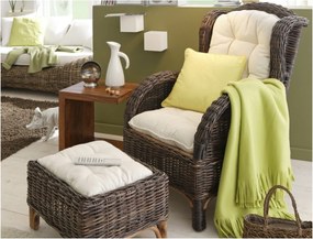 Sconto Kreslo WING hnedá/krémová