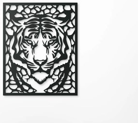 drevko Drevený obraz na stenu Tiger Rozmer obrazu: 40,5 x 32,5 cm, Farba dekorácie: Čierna