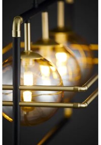 Jupiter 2027 - Luster na lanku FIORI 3xG9/10W/230V čierna/zlatá/béžová