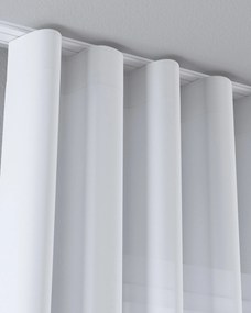 Záclona s riasením WAVE farba produktu biela látka polopriehľadný, zapletaná