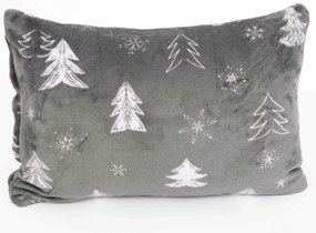 Obliečka na vankúš mikroplyš Exclusive 40 x 60 cm – Stromčeky sivá