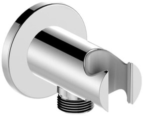 KFA Armatura 845-053-00 - Okrúhly držiak sprchy s vývodom MOZA/HALIT lesklý chróm