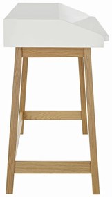 Pracovný stôl s bielou doskou Woodman St. James