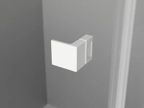 Mexen Lunar-F Duo, skladací sprchový kút 100 x 100 cm, 8mm číre sklo, biely profil, 836-100L-100P-20-00