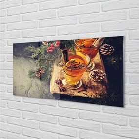 Obraz na skle Zimné čaj klinček 125x50 cm