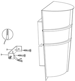 Eglo 94138 - LED vonkajšie osvetlenie Breganze 2xLED/2,5W/230V