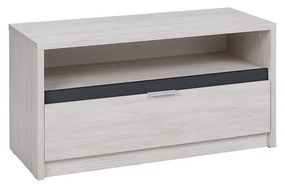 TV stolík Drake RTV1SZ, dub biely / grafit lesk