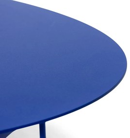 Modrý kovový konferenčný stolík 39x120 cm Mira – Spinder Design