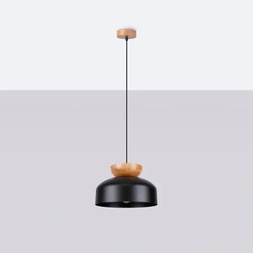 Sollux SL.1351 - Luster na lanku MARION 1xE27/15W/230V pr. 29,5 cm čierna