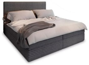 Čalúnená posteľ boxspring ISPIRA 140x200 cm sivá Matrac: Bonell pružinová matrac