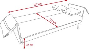 Rozkladacia sofa Catini AMELIA zelená