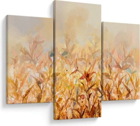 Obraz - Listy vo farbách jesene, olejomaľba (90x60 cm)
