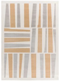 Koberec vo svetlosivej a krémovej farbe 133x190 cm Flora – Universal