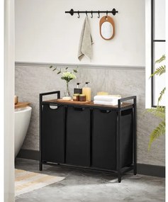 Kôš na bielizeň REX hnedá/čierna