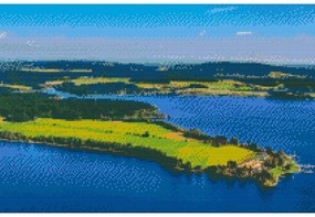 Gario Diamantové maľovanie Vodná nádrž Lipno 2 Rozmery: 60 x 40 cm, Rámovanie: Iba zrolované plátno, Diamanty: Štvorcové