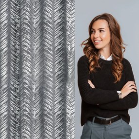 ZATEMŇOVACÍ ZÁVES NA KRÚŽKOCH SARA 140X250 CM STRIEBORNÁ