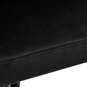 Jedálenská stolička ASTON zamatová, čierna