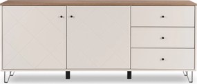 Vintino Komoda CELIA – 183 cm, kašmír/dub Castello