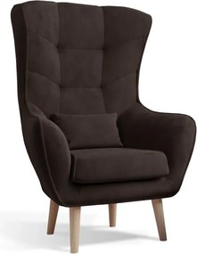 Moderné kreslo ARTUR, tm. hnedá (Monolith 29)