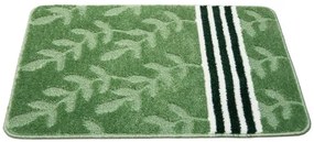 Sada kúpeľňových koberčekov NATEL zelená, lístie / pruhy