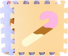 LEAN Penové puzzle podložka zvieratká EVA pena pastelová 16 dielov