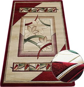 BE Koberec Adora 5197 Red – červený obdĺžnikový Rozmer: 120x180 cm