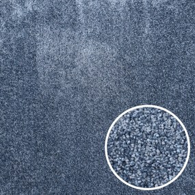 ITC, Metrážny koberec Feliz 079, na mieru, šíře 4m, modrá, filc, detská izba