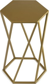 STOJAN NA KVETINÁČ HEXAGON 40X24X27 CM ZLATÁ