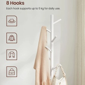 VASAGLE Stojan na kabáty, vešiak na kabáty z masívneho dreva