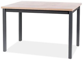 Jedálenský stôl Alfred (dub wotan + čierna) (pre 4 osoby). Vlastná spoľahlivá doprava až k Vám domov. 1049851