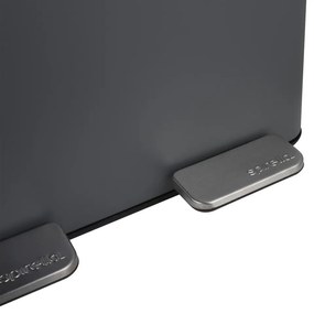 Tmavosivý oceľový odpadkový kôš 2x30 l na triedený odpad/nášľapný Aliya – Spirella