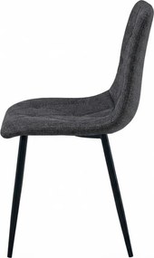 Tmavosivá stolička LIBRA STONE GREY s čiernymi nohami