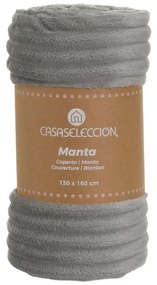 Sivá deka z mikroplyšu 130x160 cm Fur Velvet – Casa Selección