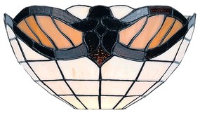 Tiffany nástenná lampa vitráž béžová Prezent 148 vzor 1