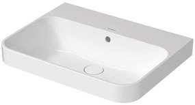 DURAVIT Happy D.2 Plus obdĺžniková umývadlová misa bez otvoru, s prepadom, 600 x 460 mm, biela, s povrchom WonderGliss, 23606000601