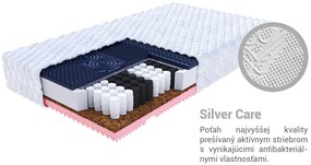 Kokosový taštičkový zdravotný matrac Gina 180x200 Poťah: Silver Care (príplatkový poťah), Výška: 27 cm