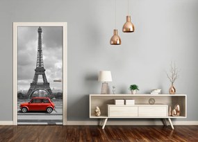 Fototapeta samolepiace dvere Eiffelova veža auto 95x205 cm