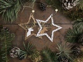 Vianočná dekorácia KL-21X12 biela (2 ks)