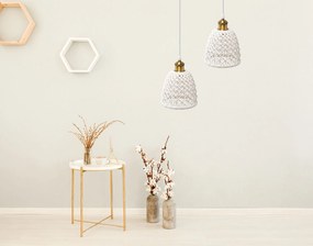 Toolight Toolight, keramická závesná lampa 1xE27 APP1007-1CP, biela, OSW-07534