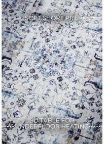 Svetlomodrý koberec 120x160 cm Saveh Cream Blue – Elle Decoration