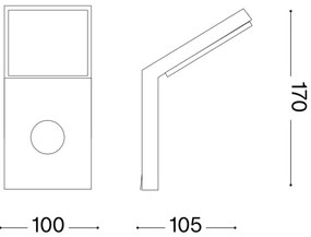 Ideal Lux - LED Vonkajšie svietidlo so senzorom STYLE LED/9W/230V CRI 90 IP54 antr
