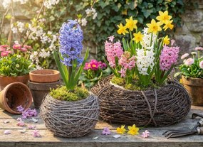 Prútený kvetináč z brestových vetiev Nature Jilm - Ø 11*8 cm