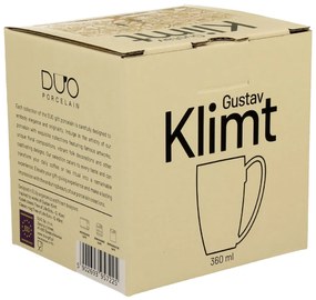 Porcelánový hrnček Klimt Ecru Tree Of Life 350 ml