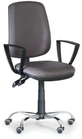Antares Kancelárska stolička ATHEUS s podpierkami rúk, kovový kríž, sivá